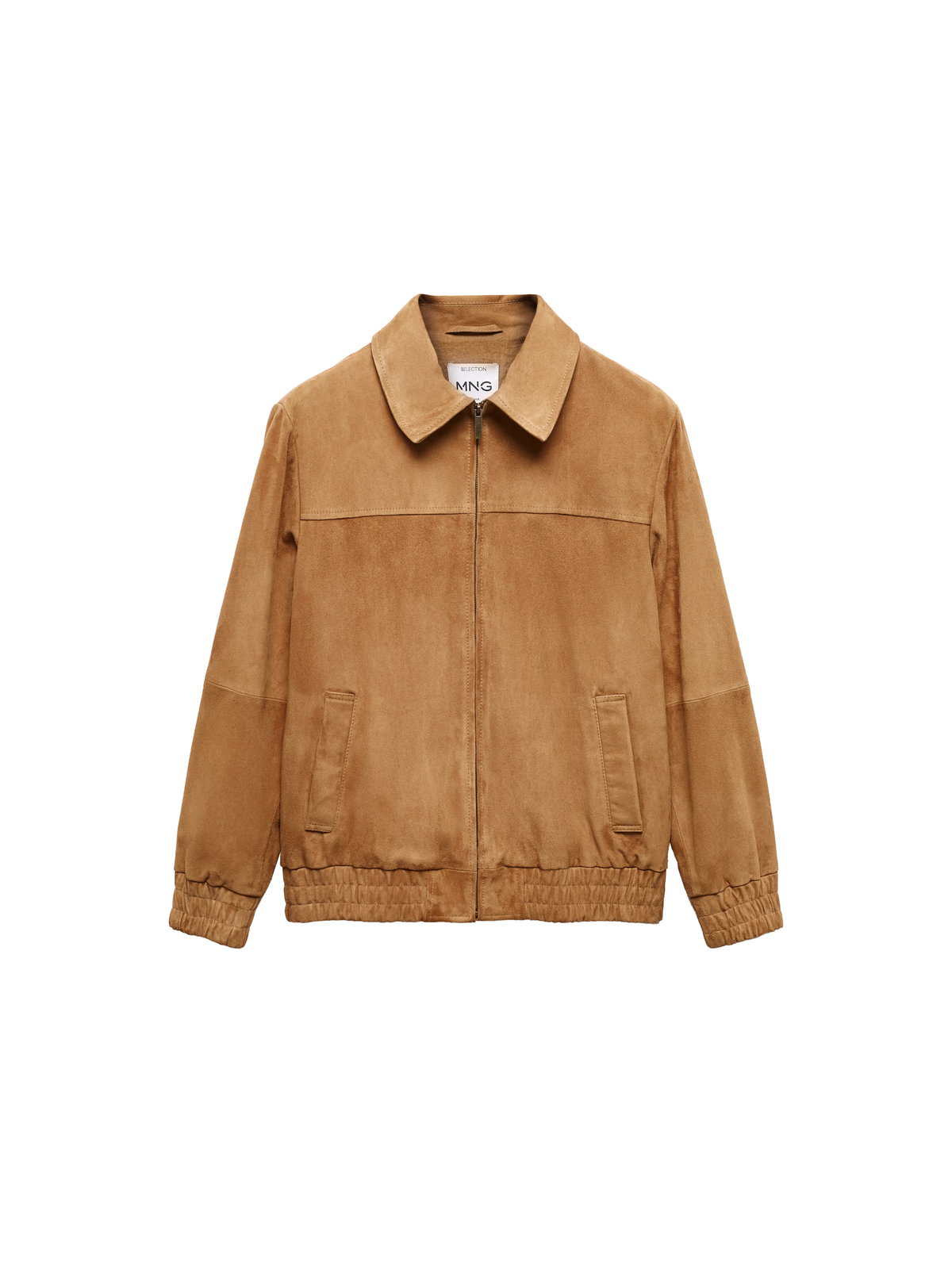 Hellbraune Lederjacke