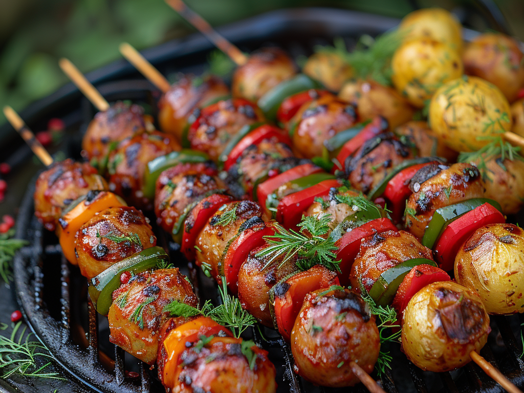 Kartoffel-Gemüse-Spieße
