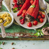 Gefüllte Spitzpaprika mit Hirtenkäse