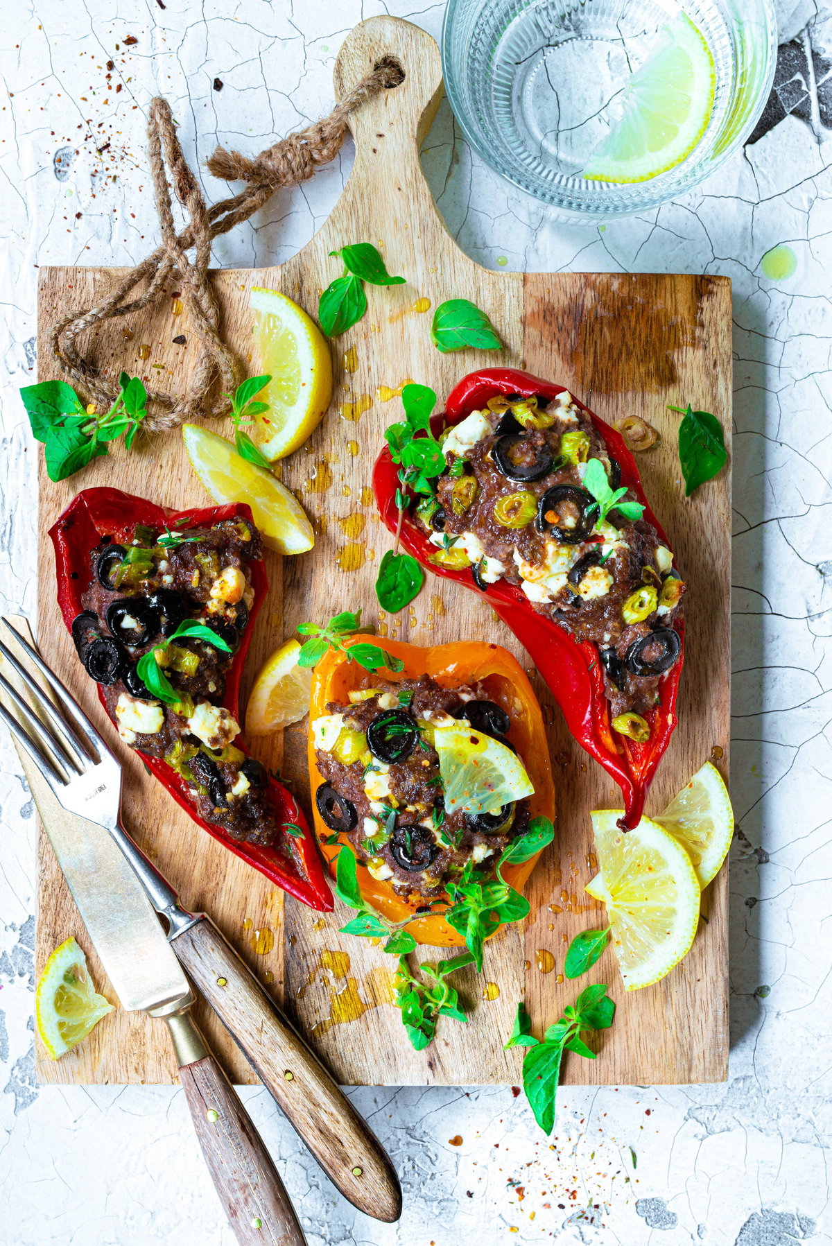 Schnelle gefüllte Paprika vom Grill
