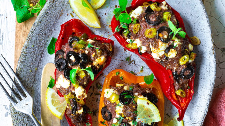 Schnelle gefüllte Paprika vom Grill