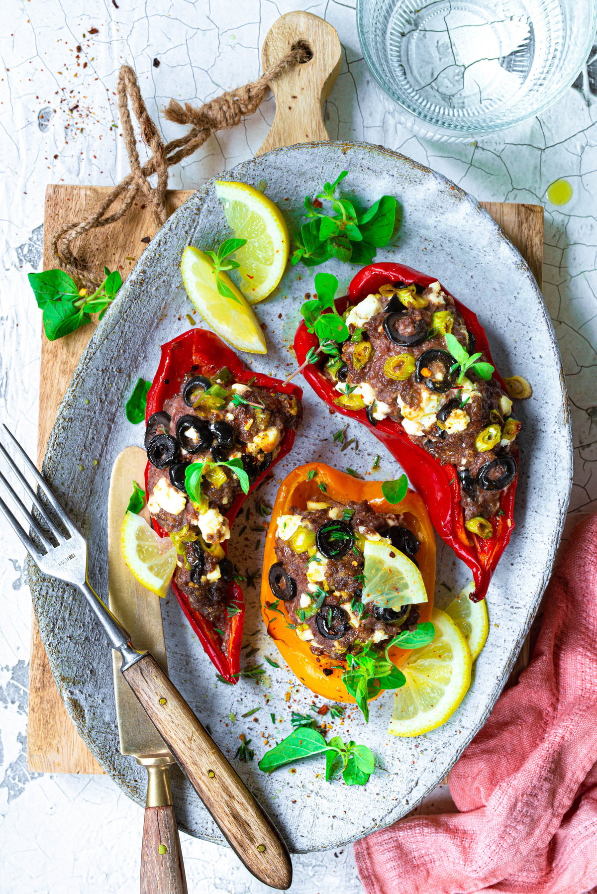 Schnelle gefüllte Paprika vom Grill
