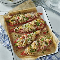 Gefüllte Spitzpaprika mit Lachs