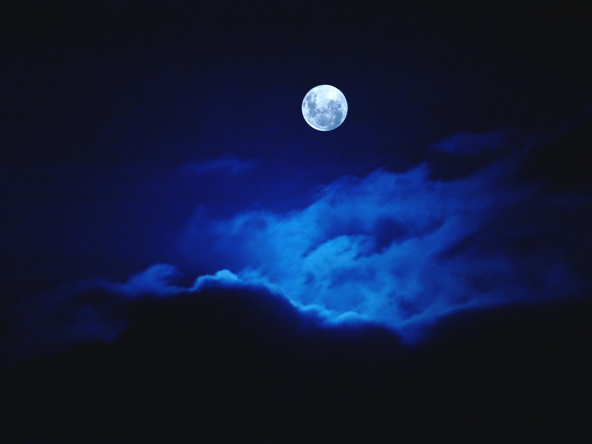 Vollmond am Nachthimmel