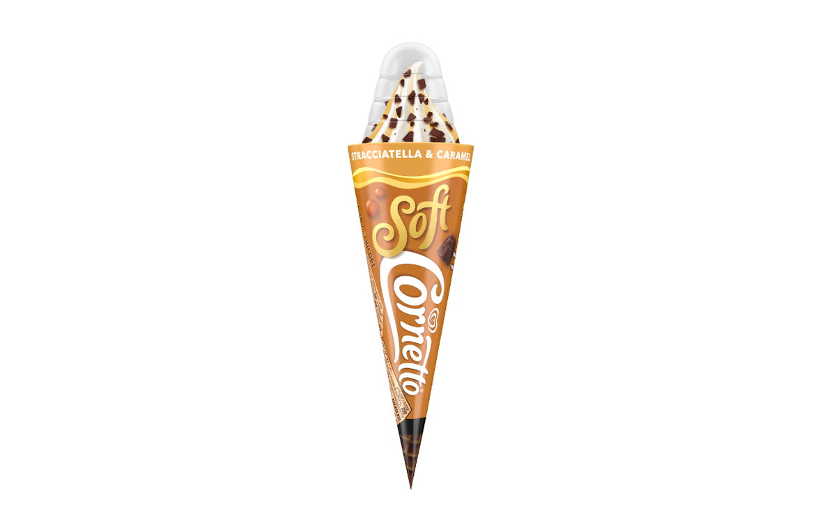 Cornetto Soft Straciatella & Caramel