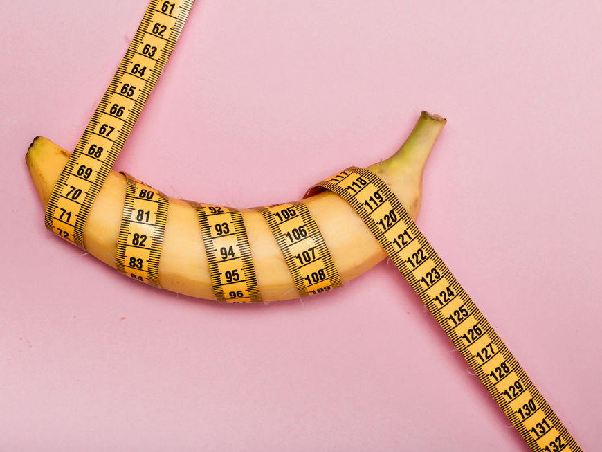 Banane mit Maßband