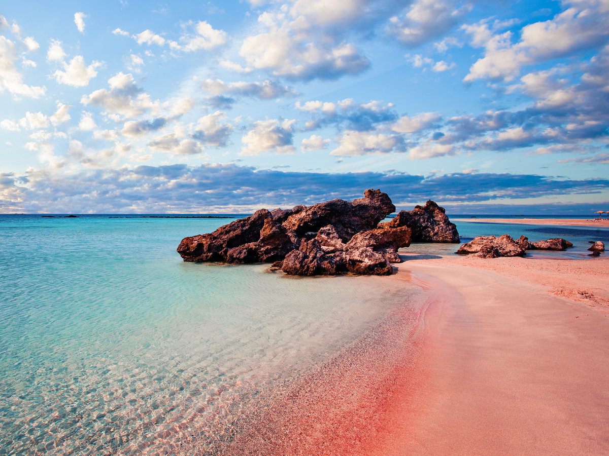 Der Strand von Elafonissi in Griechenland.