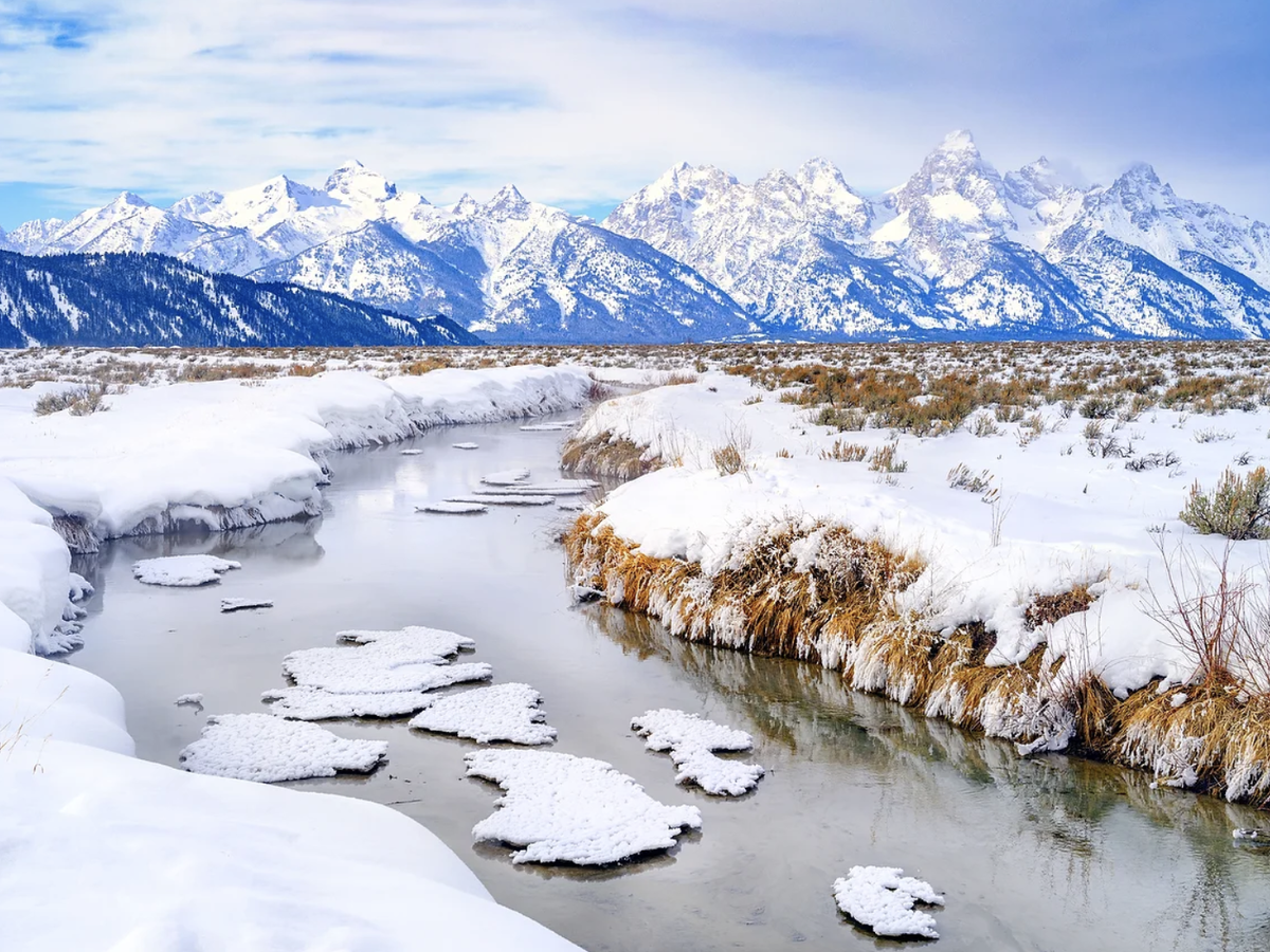 Landschaftsaufnahme von Grand Teton USA