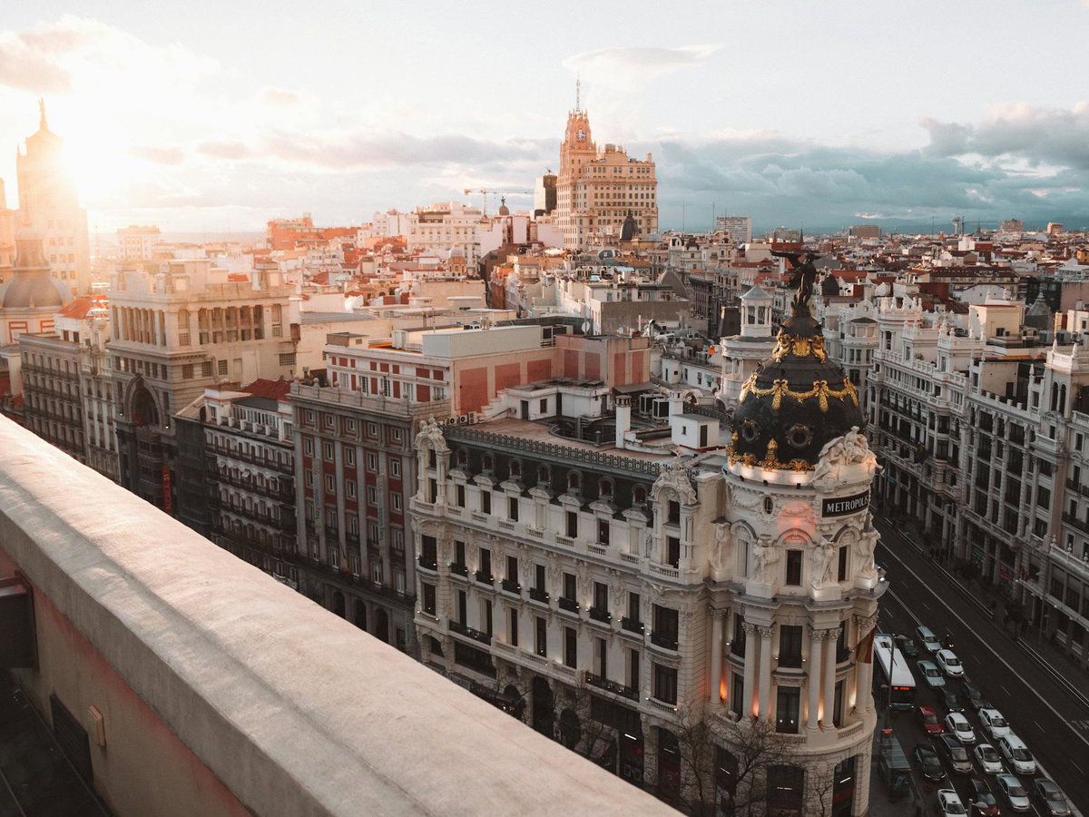 Ein Blick über die Dächer von Madrid.