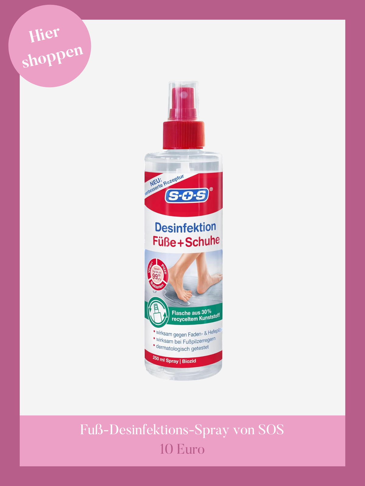 Fuß-Desinfektions-Spray von SOS