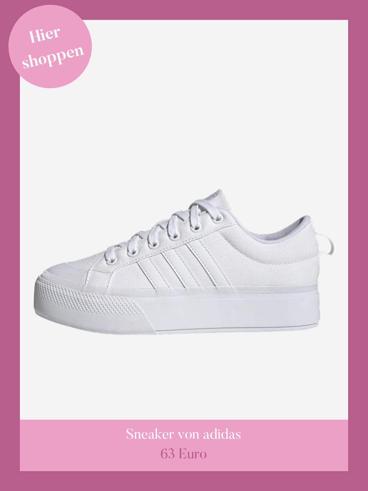 Weiße Sneaker von adidas.