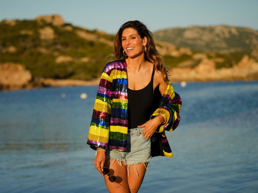 Eine Frau am Strand