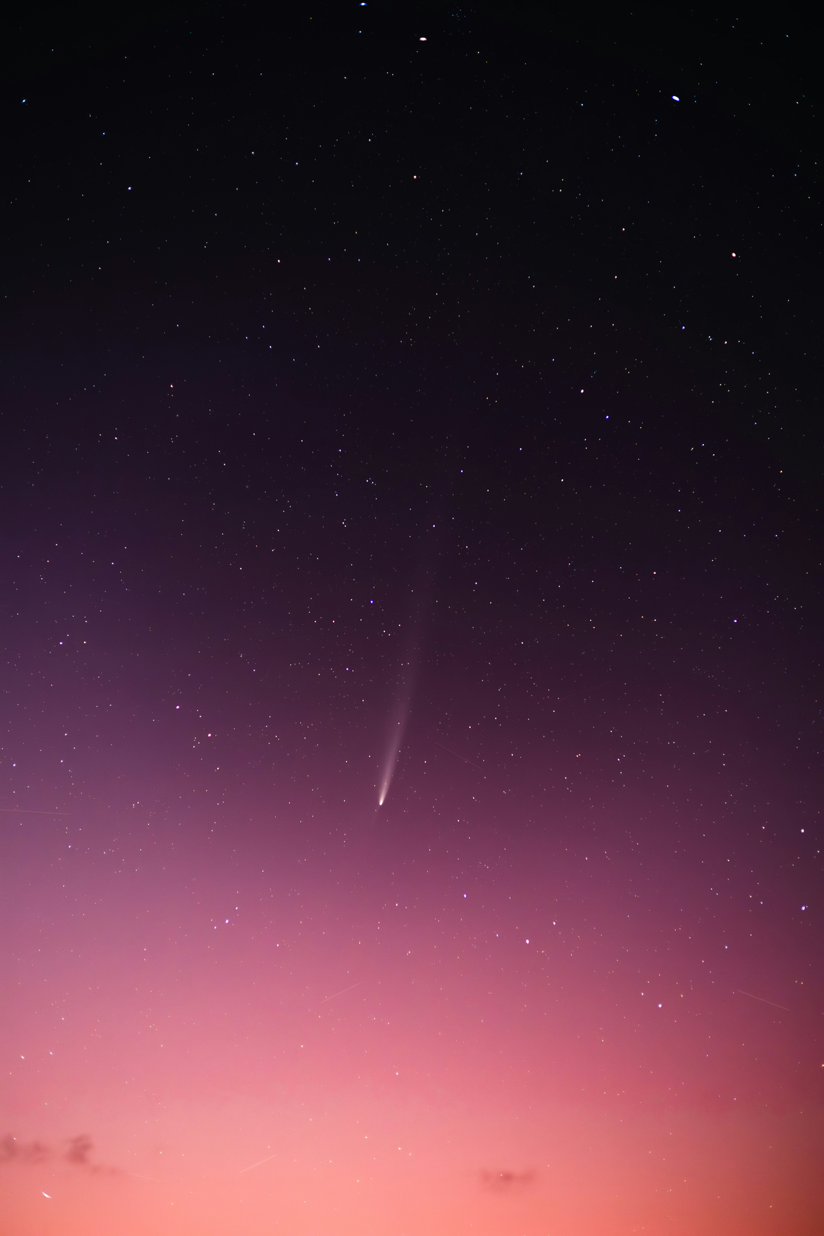 Sternenhimmel mit Sternschnuppe