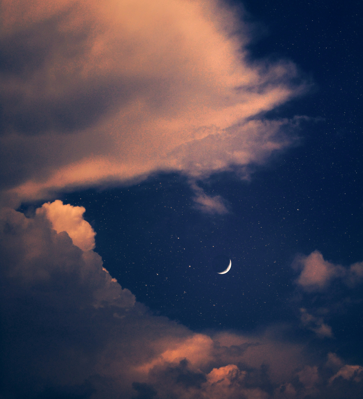 Nachthimmel mit Neumond