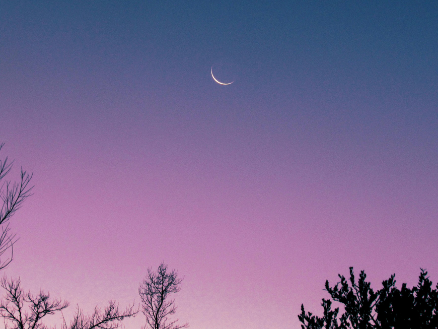 Abendhimmel mit Mond
