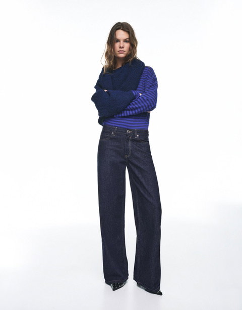 Baggy Jeans in dunkler Waschung