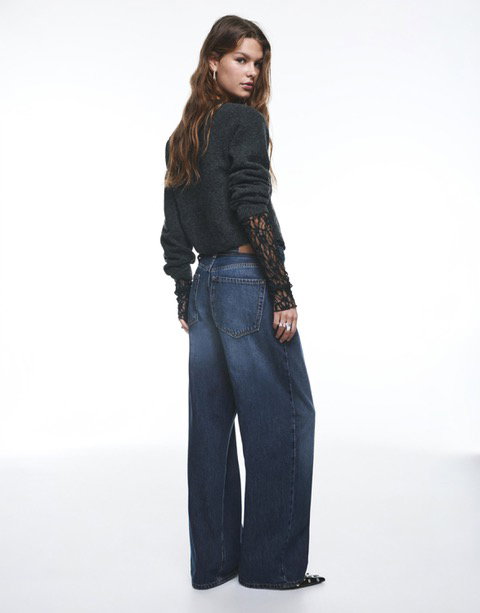 Baggy Jeans in dunkler Waschung