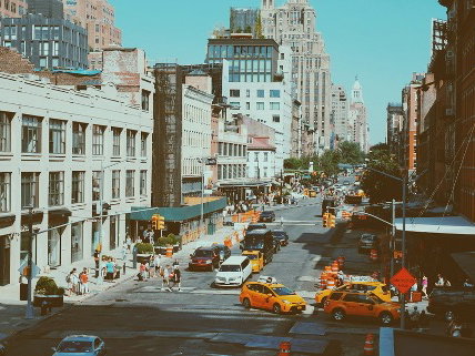 Die Innenstadt von New York
