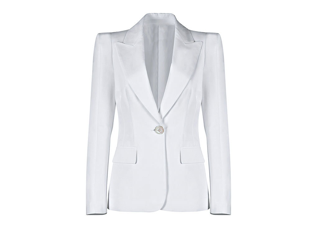 Taillierter Blazer aus Stretchwolle