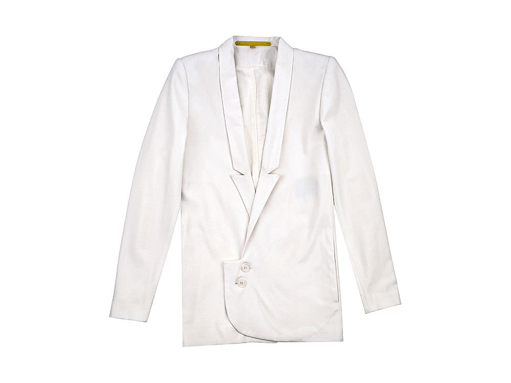 XL-Blazer mit Knopfleiste