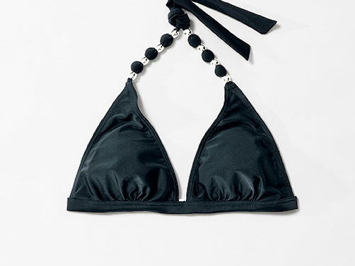 Neckholder-Bikini mit Perlen von Pieces