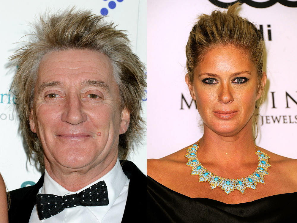 Rod Stewart und Rachel Hunter
