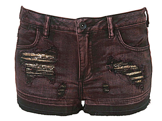 Bordeauxfarbene Shorts