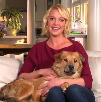 Kathrine Heigl mit Hund