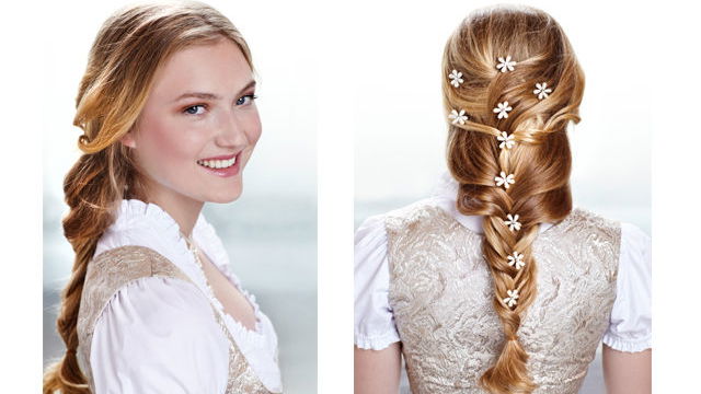 Dirndl-Frisuren selbermachen: Französischer Zopf