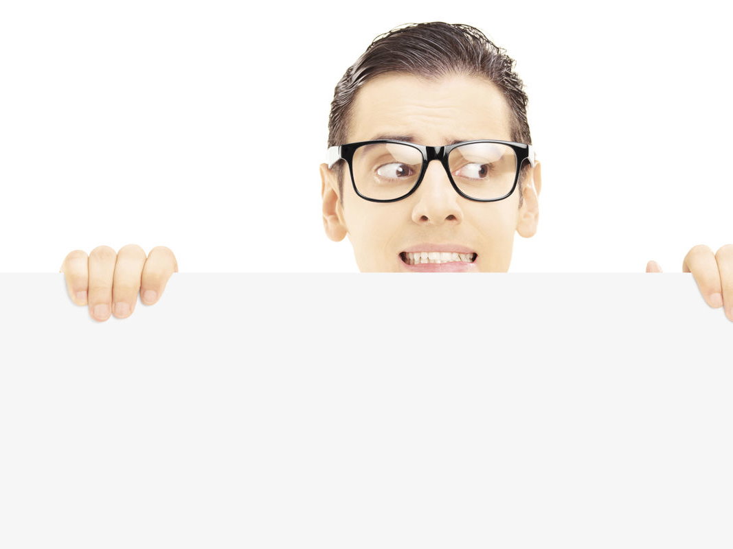 Man ist feige und versteckt sich