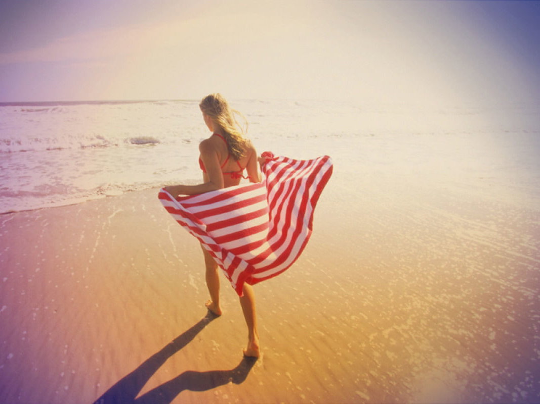 Frau am Strand