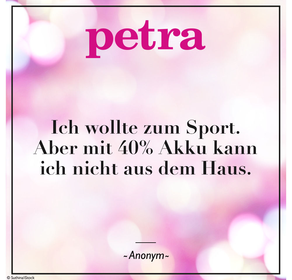Wollte zum Sport aber mit 40% Akku kann ich nicht aus dem Haus.