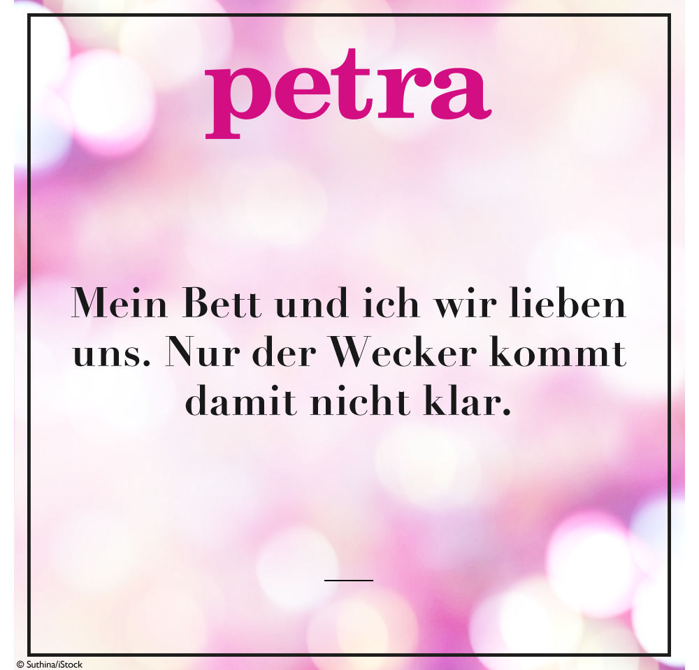 Mein Bett und ich lieben uns. Nur der Wecker kommt damit nicht klar.