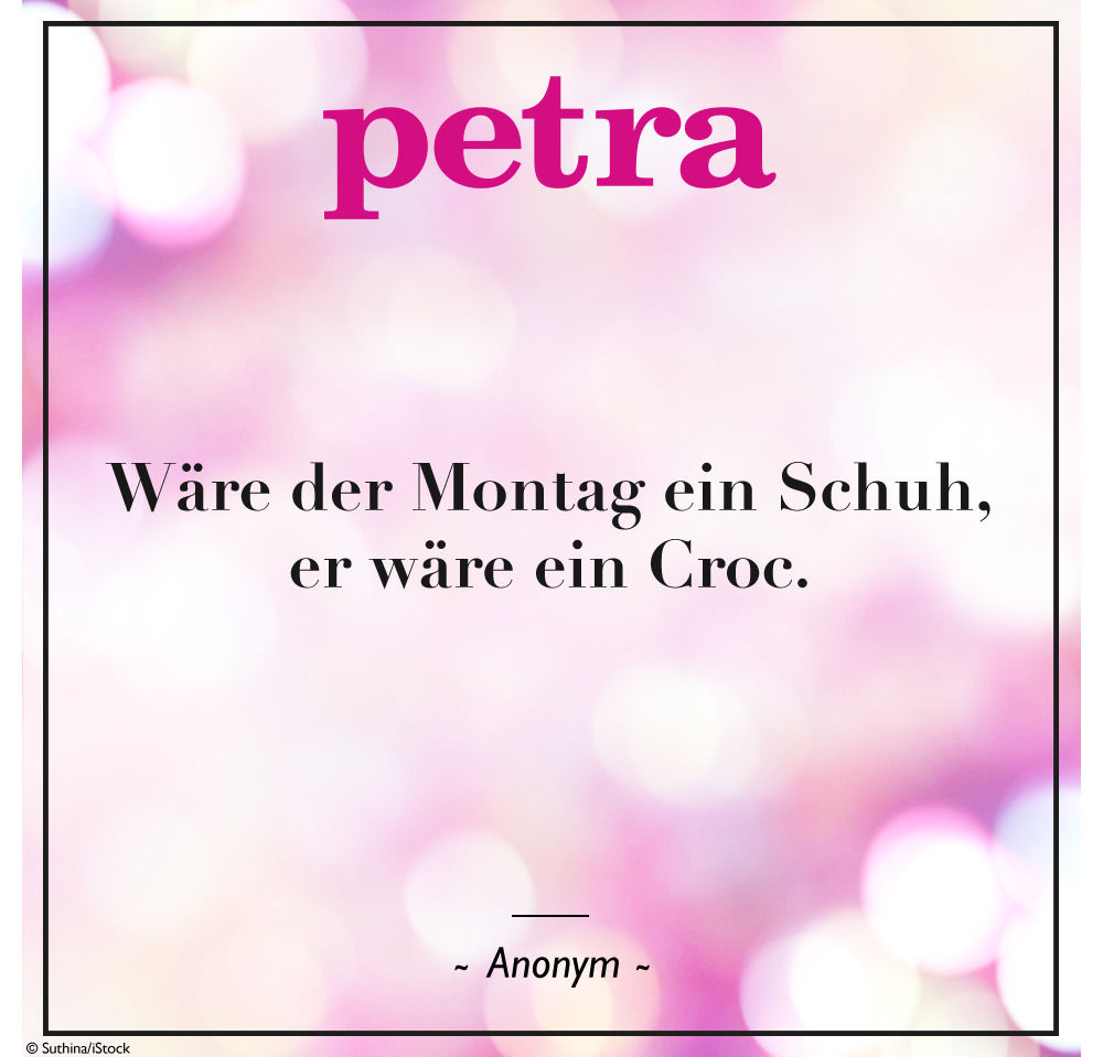 Wäre der Montag ein Schuh, er wäre ein Croc.