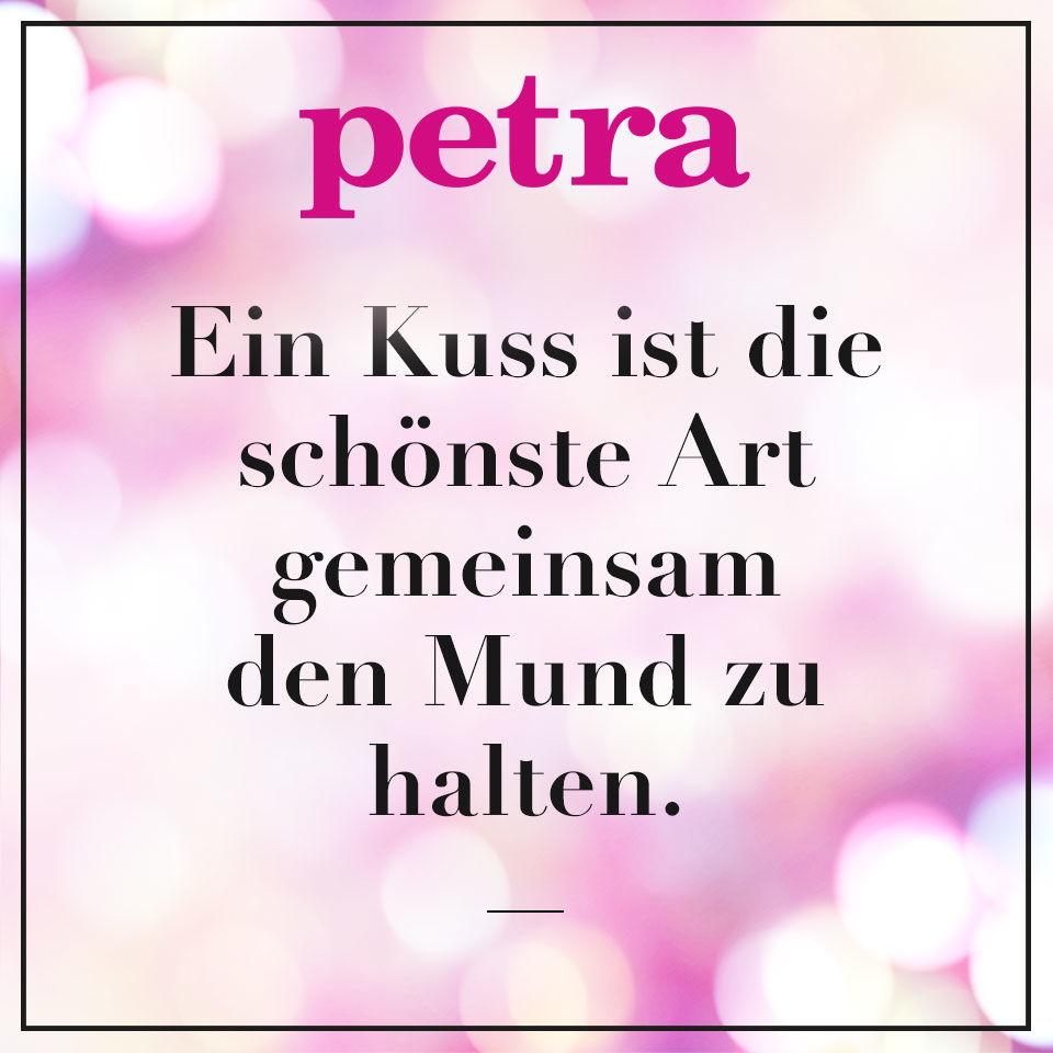 Ein Kuss ist die schönste Art gemeinsam den Mund zu halten