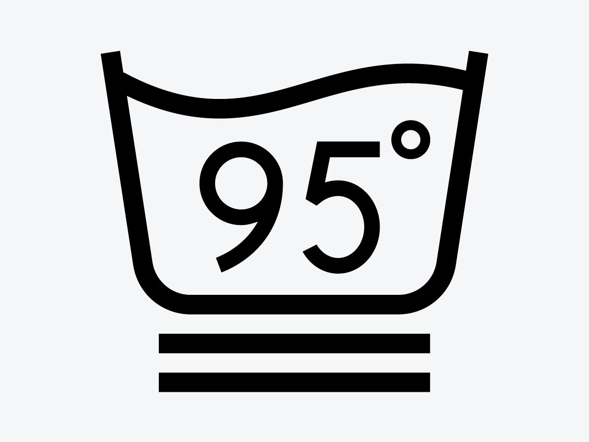 Einige Kleidungsstücke müssen bis 95° gewaschen werden.