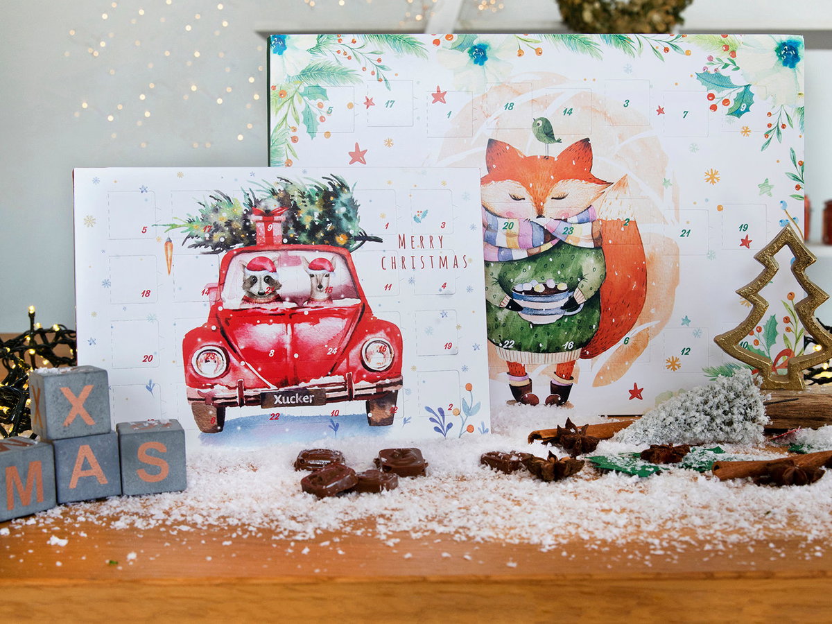 Xucker Adventskalender mit zuckerfreier Schokolade