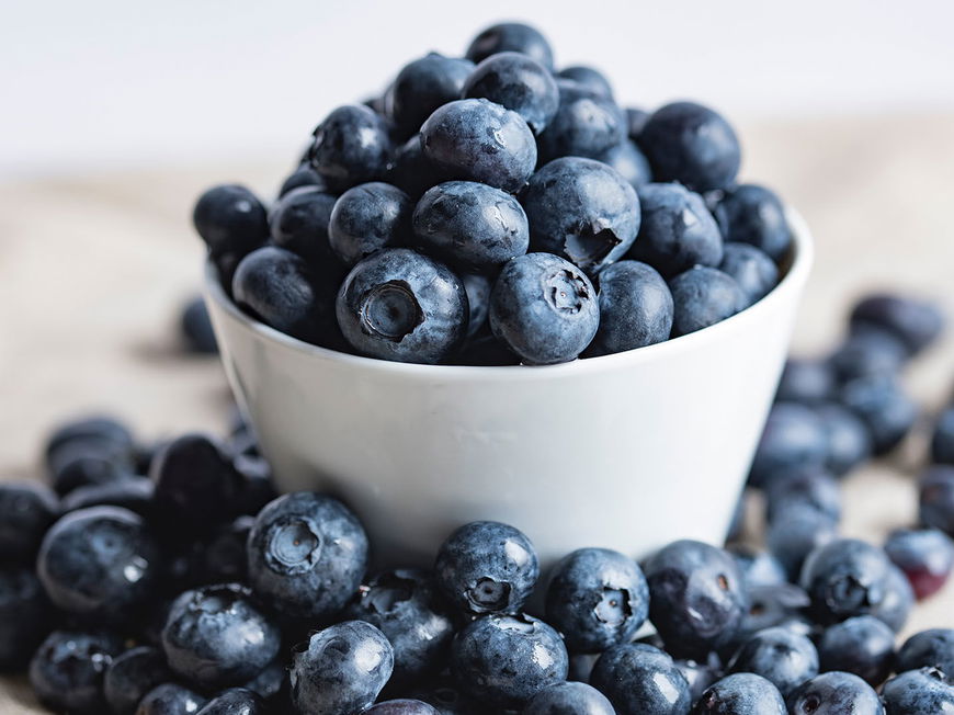 Schüssel mit Blaubeeren
